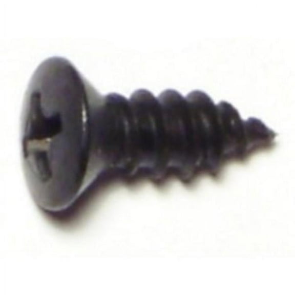 #10 x 1/2" Black Phillips Oval Head Sheet Metal Screws SMSJ-109 (25 pcs.)