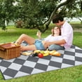 thumbnail image 4 of FairOnly 5'x8'Grey Modern Washable Area Rug Geometric Reversible Waterpoof Rugs for Balcony Patio, 4 of 5