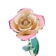 thumbnail image 2 of Rosa de oro de 24 quilates bañada en tallo largo en caja de regalo con soporte (rosa blanca y rosa con soporte), 2 of 5