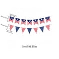 thumbnail image 3 of CaiYueKe Patriotic Burlap Banner 4th of July USA Flag Pennant Bunting Garland Red Blue Star Stripes Triangle Banner for Independence Day Home Party Mantle Fireplace Wall Decor, 3 of 6