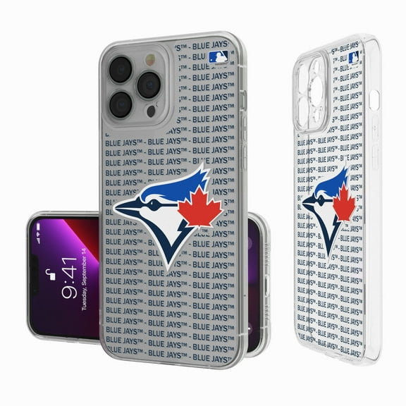 Toronto Blue Jays Text Backdrop Clear iPhone Case