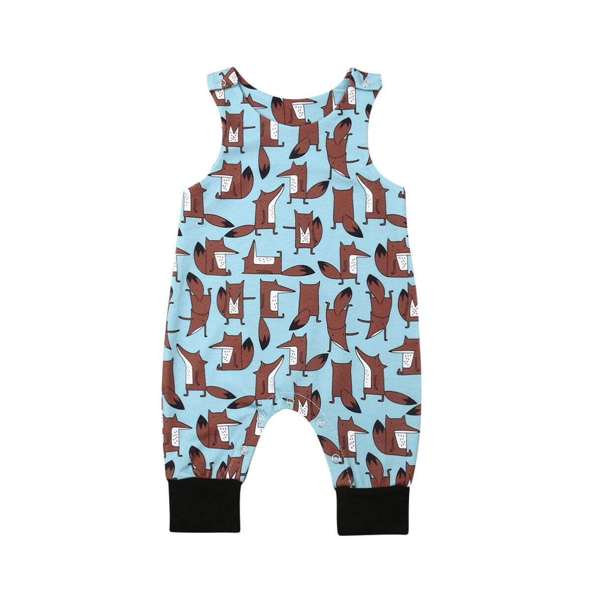 Baby Boy Girl Animal Cartoon Romper Jumpsuit Sleeveless Bodysuit One-Piece Outfits Clothes