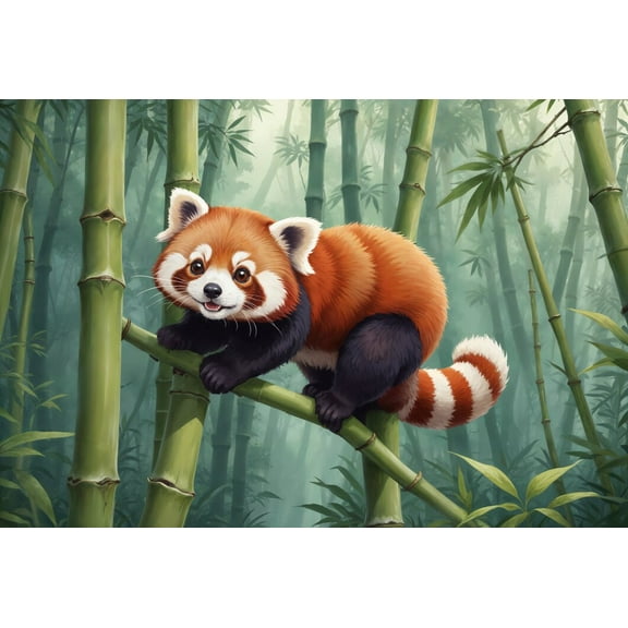 Puzzles for Adults 300 Pieces Anime Style Animal Red Panda Wooden Jigsaw Puzzle Impossible Hard Difficult Challenging Game Artistic Wall Decor Accessories DIY Puzzles for Home Decoration