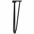 thumbnail image 5 of vidaXL Hairpin Table Leg Black Solid Steel 16.5 in tall Adjustable Feet, 5 of 5