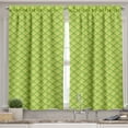 thumbnail image 2 of Ambesonne Green Valance & Curtain, Japanese Floral Waves, 55"x45", Yellow Green Apple Green, 2 of 6