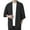 Black, variant on nsendm Mens Shirt Adult Male Shirt Mens Christmas T Shirts Male Summer Shirt Solid Kimono Half Sleeve Elegant Top Off Shoulder Loose Soft Zipper(Blue,M)