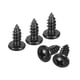 thumbnail image 1 of Tornillo autorroscante de cabeza plana Phillips de 4mm x 10mm, 100pcs - Tornillo de cabeza redonda de acero inoxidable 304 (Negro), 1 of 6