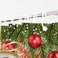 thumbnail image 5 of 72x72 Red Christmas Shower Curtains for Winter Merry Xmas Happy New Year Holiday Bath Bathroom Decors Pine Tree Snowflakes Sparkle Home Fabric Waterproof Shower Curtain Set with 12 Hooks, 5 of 6