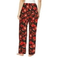 thumbnail image 3 of Naloa Tomato Print Women’s Ultra-Soft Comfy Pajama Lounge Pants with Pockets & Drawstring, 3 of 8
