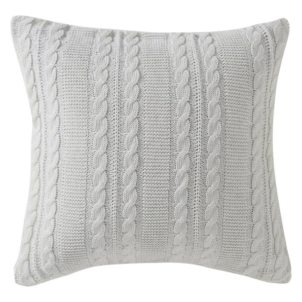 VCNY Home Solid Dublin Cable Knit 26" x 26" Square ...