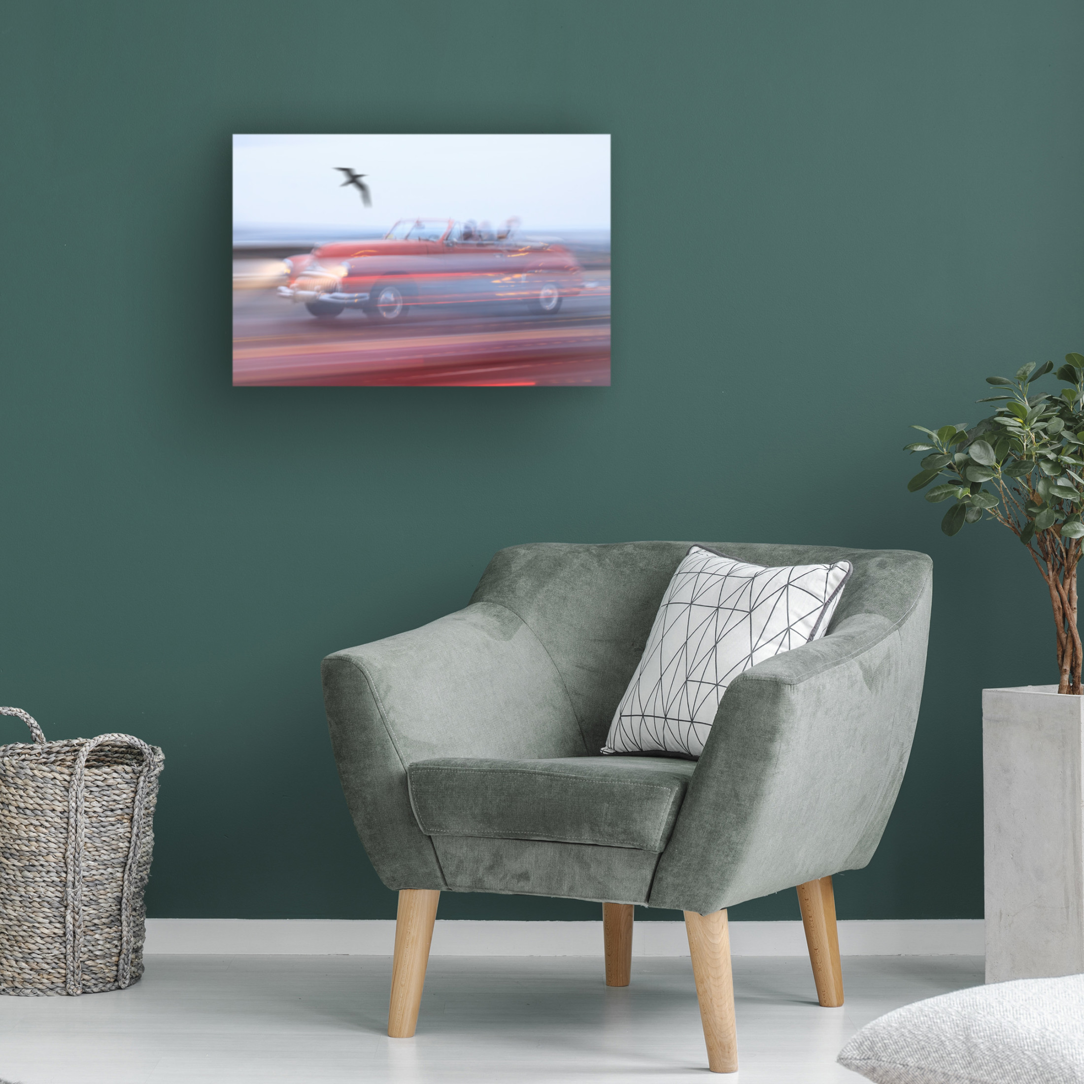 Canvas Wall Art - Svetlin Yosifov 'Moving Street Car !!!' Wall Art for Living Room, Bedroom, or Office Décor by Trademark Fine Art - 47 x 30 Inches
