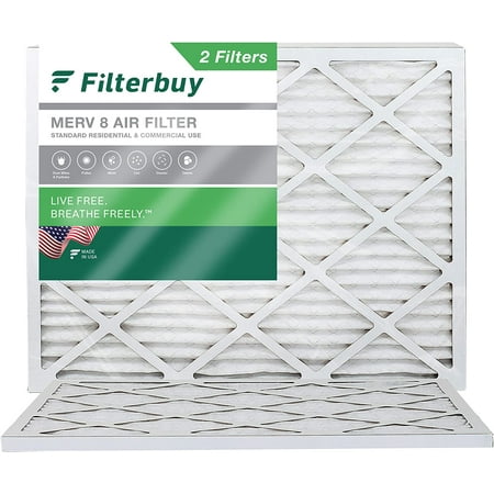 

Filterbuy 15x20x1 MERV 8 Pleated HVAC AC Furnace Air Filters (2-Pack)