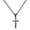 Black: Cross Pendant 0.8"*0.4" 20, variant on Cross Necklace for Men - Stainless Steel Silver Gold Black Plain Cross Pendant Necklace Simple Jewelry Gifts, 16-24 Inches Chain