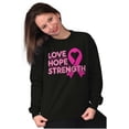 thumbnail image 4 of Breast Cancer Love Hope Strength Women Crewneck Sweatshirt Brisco Brands M, 4 of 6