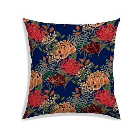 

RADANYA Floral Pattern Polyester Printed Cushion Cover-Insert not Included