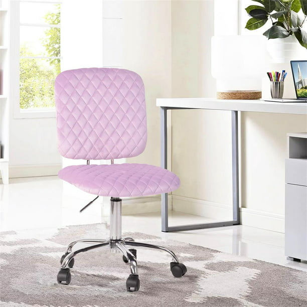 Furniturer Task Chair With Swivel 250, Lilac Swivel Office Chair