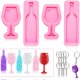 thumbnail image 1 of 4 mini llavero de copa de vino, molde para taza, forma de botella de vino, molde de silicona, decoración colgante DIY, 1 of 5