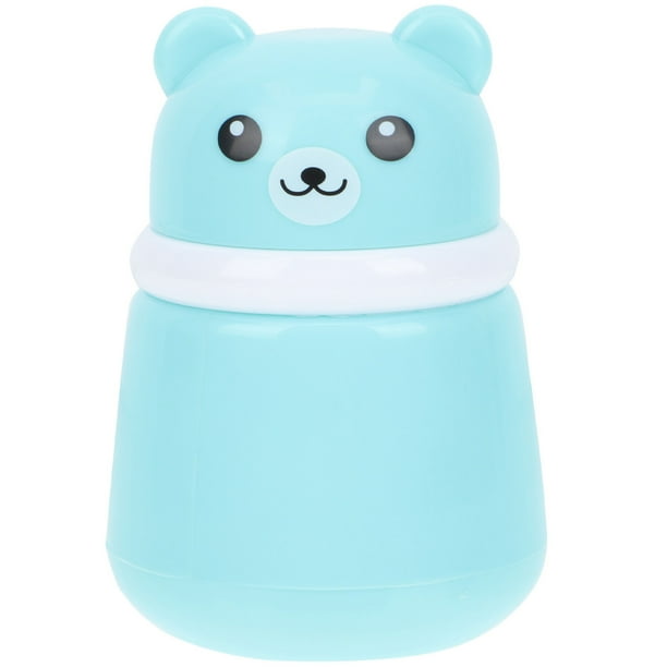 Botella de polvo para bebé, adorable caja de borlas de oso, contenedor de borlas de dibujos animados