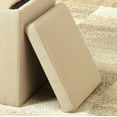 thumbnail image 4 of Furniture of America Contemporary Fabric Neko Speaker Ottoman, Ivory, 4 of 6