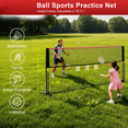 thumbnail image 5 of SHOUFTW Nylon Height Adjustable Badminton Net with Carry Bag, Volleyball Net for Pool, Backyard Game Indoor Outdoor Use, Red-black, 5 of 11