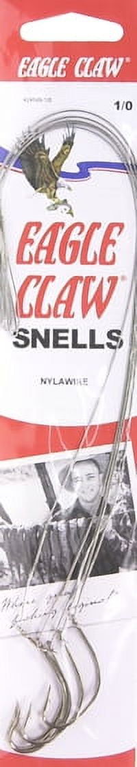 (2 pack) Eagle Claw 424NWH-1/0 Nylawirewith Kahle Hook, Nickel, Size 1/0, 5 Pack
