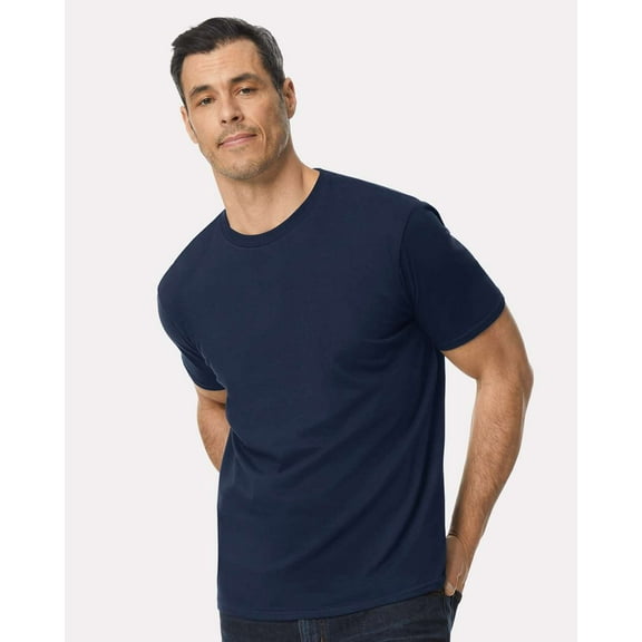 Gildan Men Lightweight T-Shirt, Softstyle Short Sleeve Crafting Tee - Navy, Sizes S-3XL, 100 Cotton