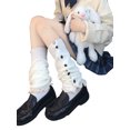 thumbnail image 6 of Wrrkayly Women's Knitted Leg Warmers Fashion Solid Color Flounce Leg Warmers Lolita Socks Accessories, 6 of 7