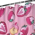 thumbnail image 3 of Strawberry Plants Fruit Dessert Milk Pink Pattern Shower Curtain 36"x72" ,Bathroom Decorative Shower Curtains Set with 12 Hooks,Modern Waterproof Washable Shower Curtain, 3 of 6