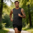 thumbnail image 5 of UDAUDU Men's Tank Top Cotton Soft Sleeveless Workout Muscle Shirts Casual Comfortable Gym Running Shirt Black 5XL, 5 of 6