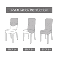 thumbnail image 2 of 2Pcs Chair Covers for Dining Chairs, with Elastic Velvet Dining Chair Covers Chair Slipcovers for Kitchen,Light Grey, 2 of 7