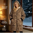 thumbnail image 3 of Wearable Blanket Hoodies for Women Men with Pocket, Zipper-up Adult Fuzzy Blanket Hoodies, Soft and Warm Sherpa Oversized Sweatshirt Blanket, Cute Birthday Gifts,, Yellow Leopard, 3 of 11