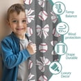 thumbnail image 3 of Blackout Kids Curtains,Footballs with Bows Pattern Childrens Insulated Curtains Set Of 2,Bedroom Essentials,Toddler Room Decor 42"x54", 3 of 5