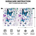thumbnail image 2 of Blackout Kids Curtains,Purple Leaf Butterfly Pattern Childrens Insulated Curtains Set Of 2,Bedroom Essentials,Toddler Room Decor 52"x63", 2 of 5