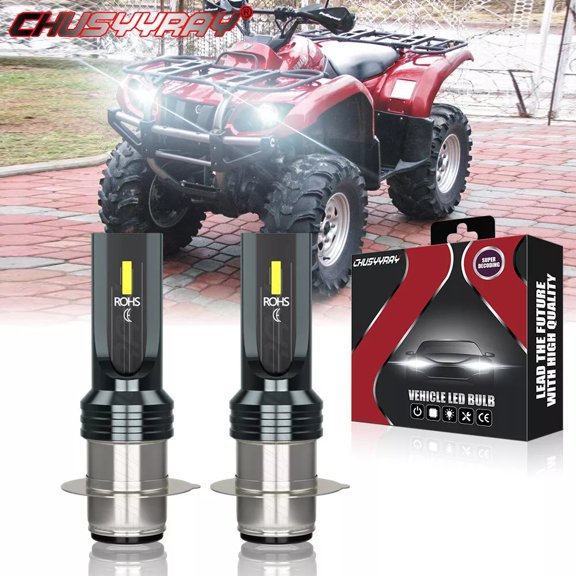 For Yamaha GRIZZLY 600 4X4 1998 1999 2000 2001 H6 LED Headlight Bulbs 6000K White Ultra Brighter 2x