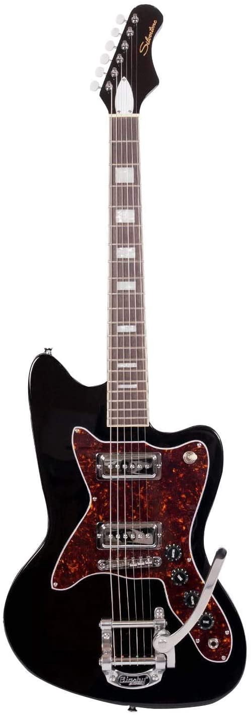 Silvertone 1478 Solidbody Electric Guitar Gloss Black
