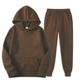 thumbnail image 1 of Unisex Autumn/Winter Sports Suit - Solid Color, Hooded Sweater with Pants, Tassels - Polyester, Comfortable & Breathable - Hand Wash - Multiple Sizes, 1 of 2