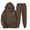 Coffee#9527, variant on Mens Track Suits Solid Color Lined Hoodies Sweatpants 2Pcs Gym Sweat Suits Running Jogging Fall Winter Athletic Tracksuit Outfits