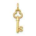 thumbnail image 1 of 14k Yellow Gold Dainty Letter S Initial Name Monogram Necklace Charm Pendant, 1 of 5