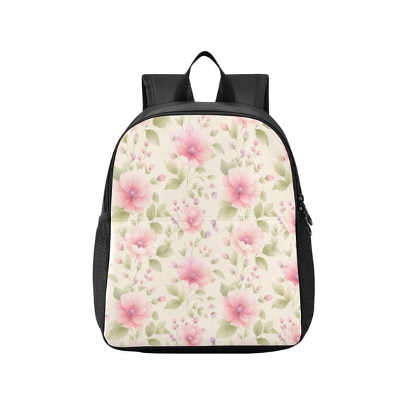 Toddler Backpack Delicate Pink Blossom Artwork Waterproof Lightweight Backpack Casual Mini Daypack for Daycare & Travel