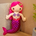 thumbnail image 4 of Plush Toys Cartoon Mermaid Doll Throw Pillow Children'S Comfort Toy Cute Doll Comfortable Throw Pillow 30Cm (Red), 4 of 4