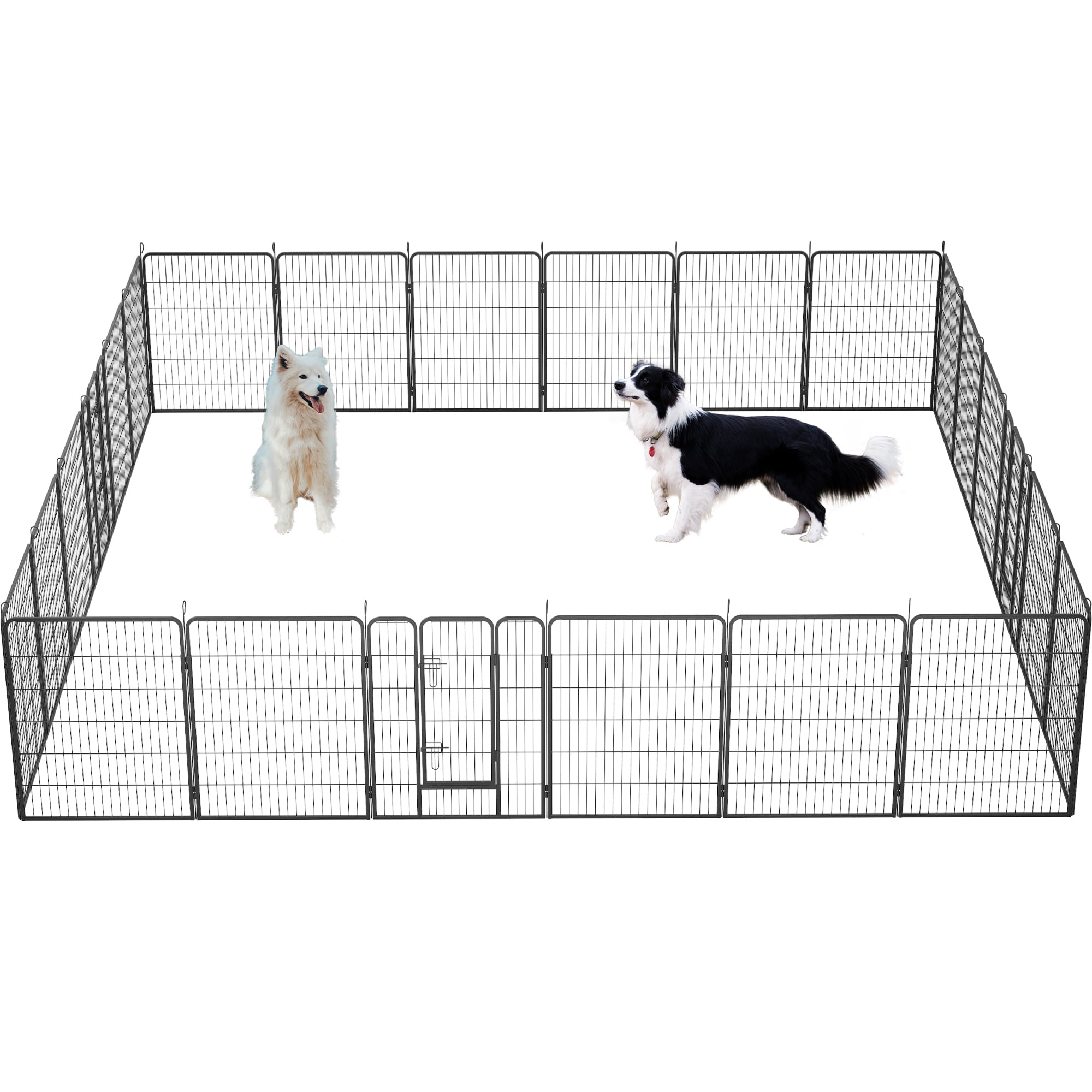 Pefilos 24 Panels Dog Playpen 40"x32" Pet Puppy Playpen for Medium Small Dogs Outdoor Exercise Pen Metal Indoor Dog Fence 3 Doors, Black Pefilos 24 Panels Dog Playpen 40"x32" Pet Puppy Playpen for Medium Small Dogs Outdoor Exercise Pen Metal Indoor Dog Fence 3 Doors, Black