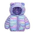 thumbnail image 3 of Kids Winter Coat,Baby Boys Puffer Coat Baby Hoodie with Zipper Up Down Coats For Baby Infant Girls Fall Jacket Warm Thick Clothes 3-4 Years, 3 of 5