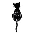 thumbnail image 2 of Reloj de pared Silence 3D con cola de gato que menea para dormitorio infantil, guardería, sala de estudio 150x468 mm, 2 of 9