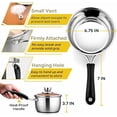thumbnail image 3 of Saucepan with Lid, Max Capacity 2 Quart Stainless Steel Sauce Pot with Glass Lid for Cooking, Easy Clean & Rust Free, Dishwasher Safe, 3 of 7
