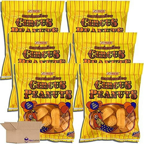 Melster Marshmallow Circus Peanuts by Melster | 6 Oz | Value Pack (6 Pack)