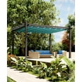 thumbnail image 2 of Outdoor Aluminum Pergola with Retractable Canopy, Reinforced 4-Sided Base, Waterproof & UV-Resistant Adjustable Roof, Modern Design for Patio, Deck, Backyard, and Garden, 2 of 9