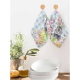thumbnail image 2 of Blue Easter Kitchen Dish Towels for Drying Dishes Set of 3, Spring Watercolor Bunny Eggs Flower Plaid Waffle Weave Microfiber Hand Tea Bathroom Towels Quick Dry & Absorbent Towel 12x12, 2 of 7