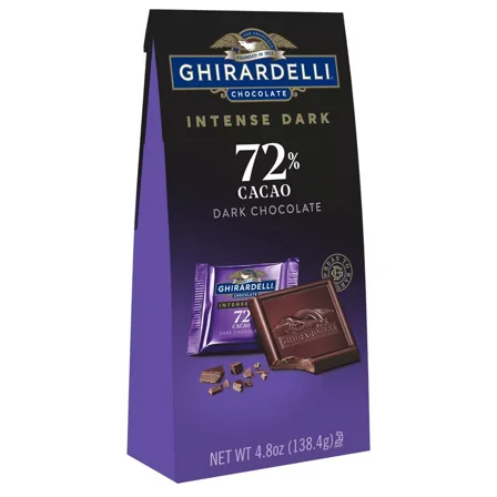 Ghirardelli Intense Dark Chocolate 72% Cacao Squares - 4.8oz (2 pack)