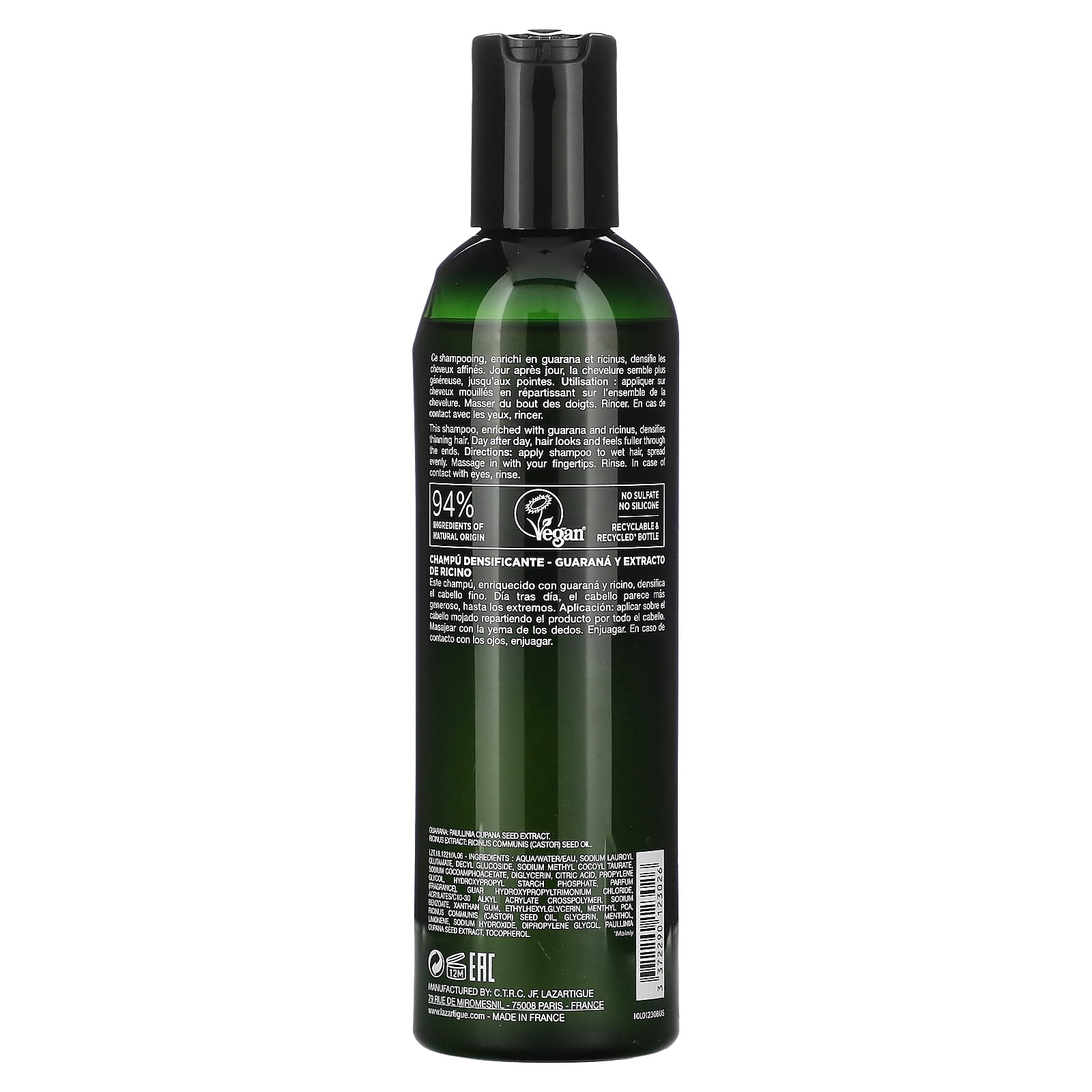 Lazartigue Fortify, Densifying Shampoo, Thinning Hair, 8.4 fl oz (250 ml)