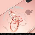 thumbnail image 3 of 2 Pcs Transparent Phone Ring Stand Holder Cell Phone Ring Holder Finger Grip 360 Degree Rotation (Rose Gold & Diamond-4), 3 of 5